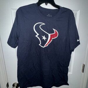 Nike Houston Texans Logo Short Sleeve T-Shirt Navy Blue Mens Size Large GR60